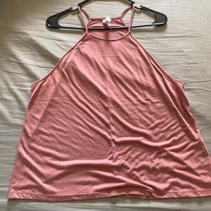 Rustic pink high neck tank